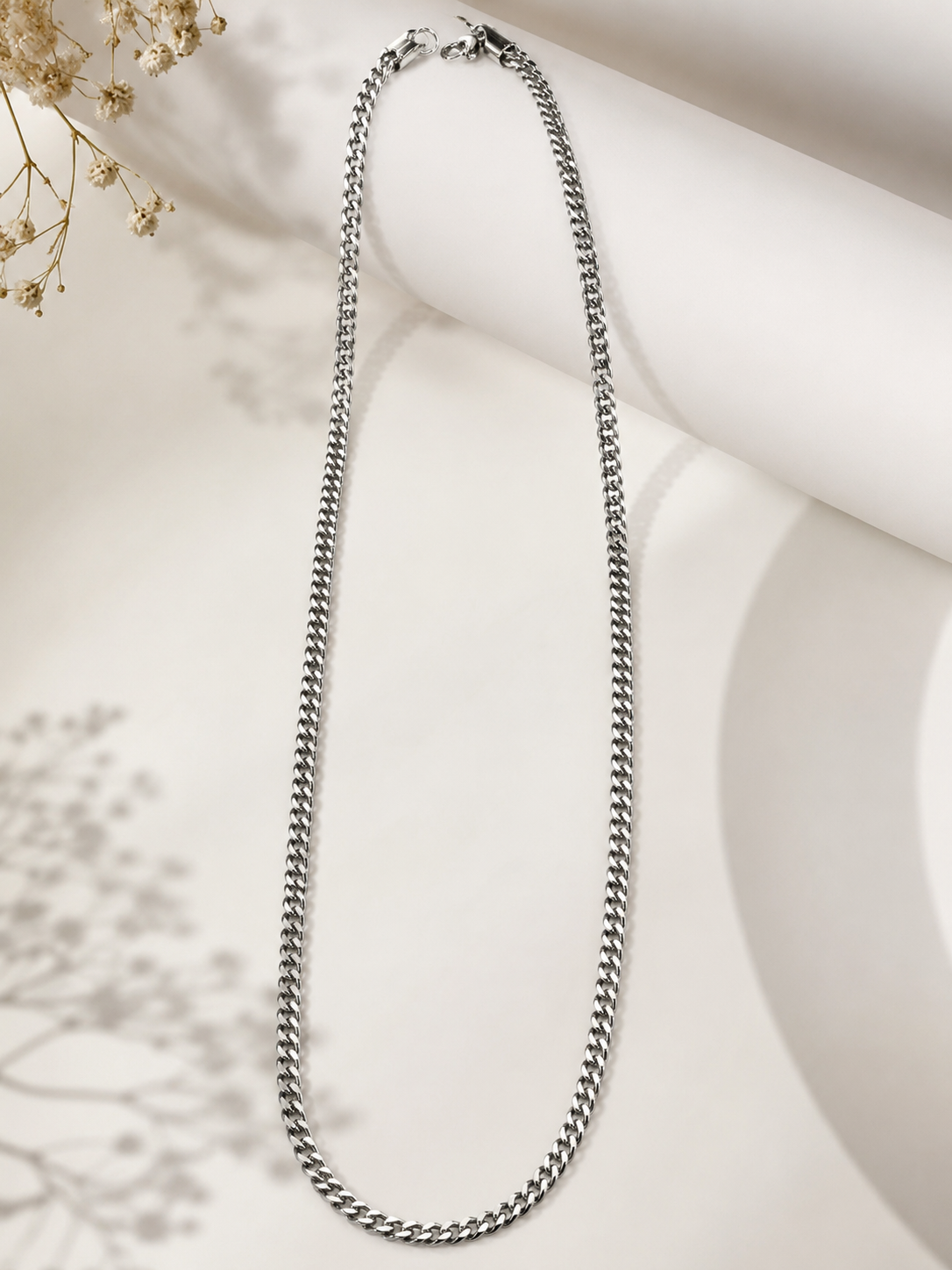 Sanyian Silver Cuban Link Chain
