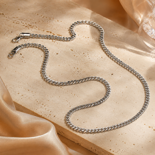 Sanyian Silver Cuban Link Chain