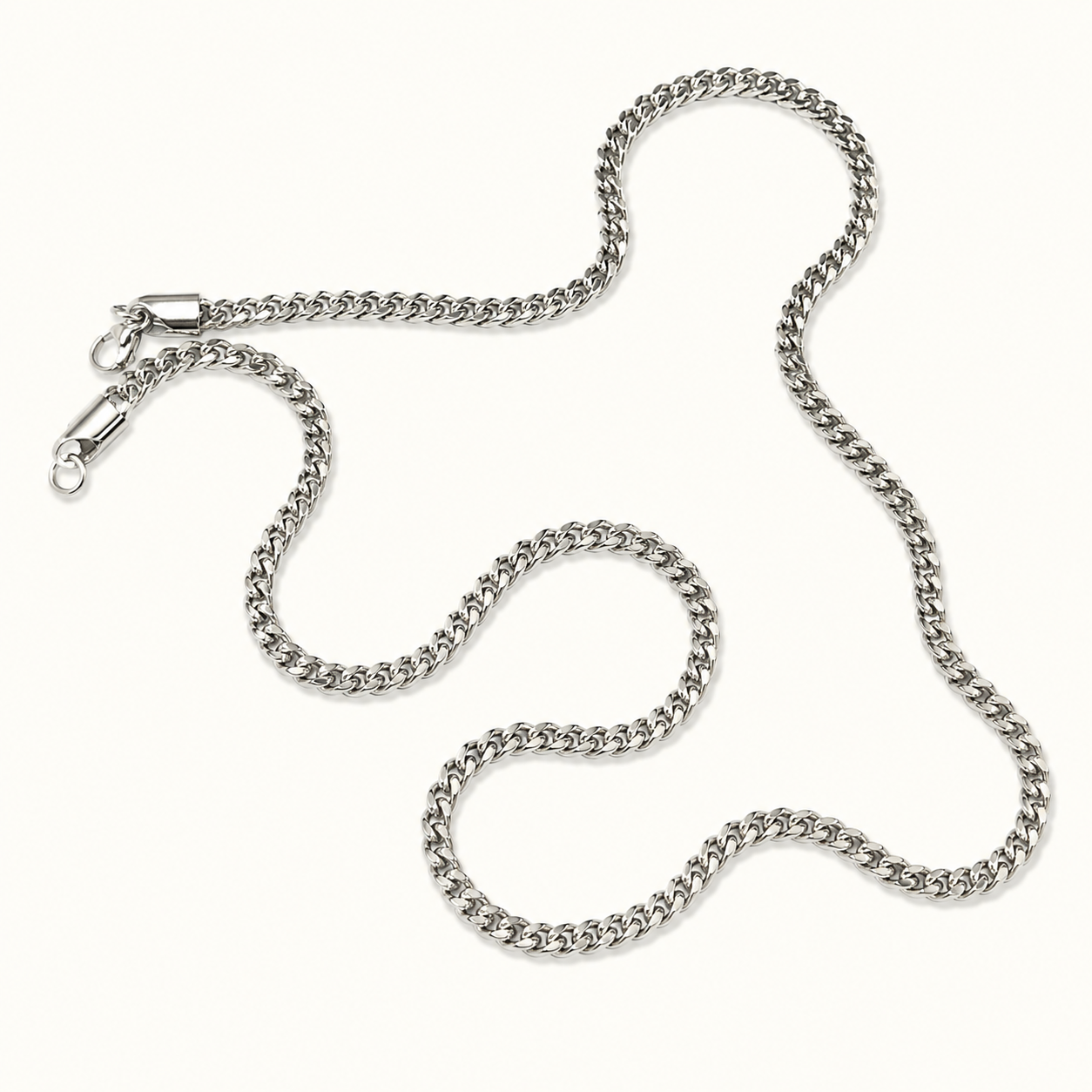 Sanyian Silver Cuban Link Chain